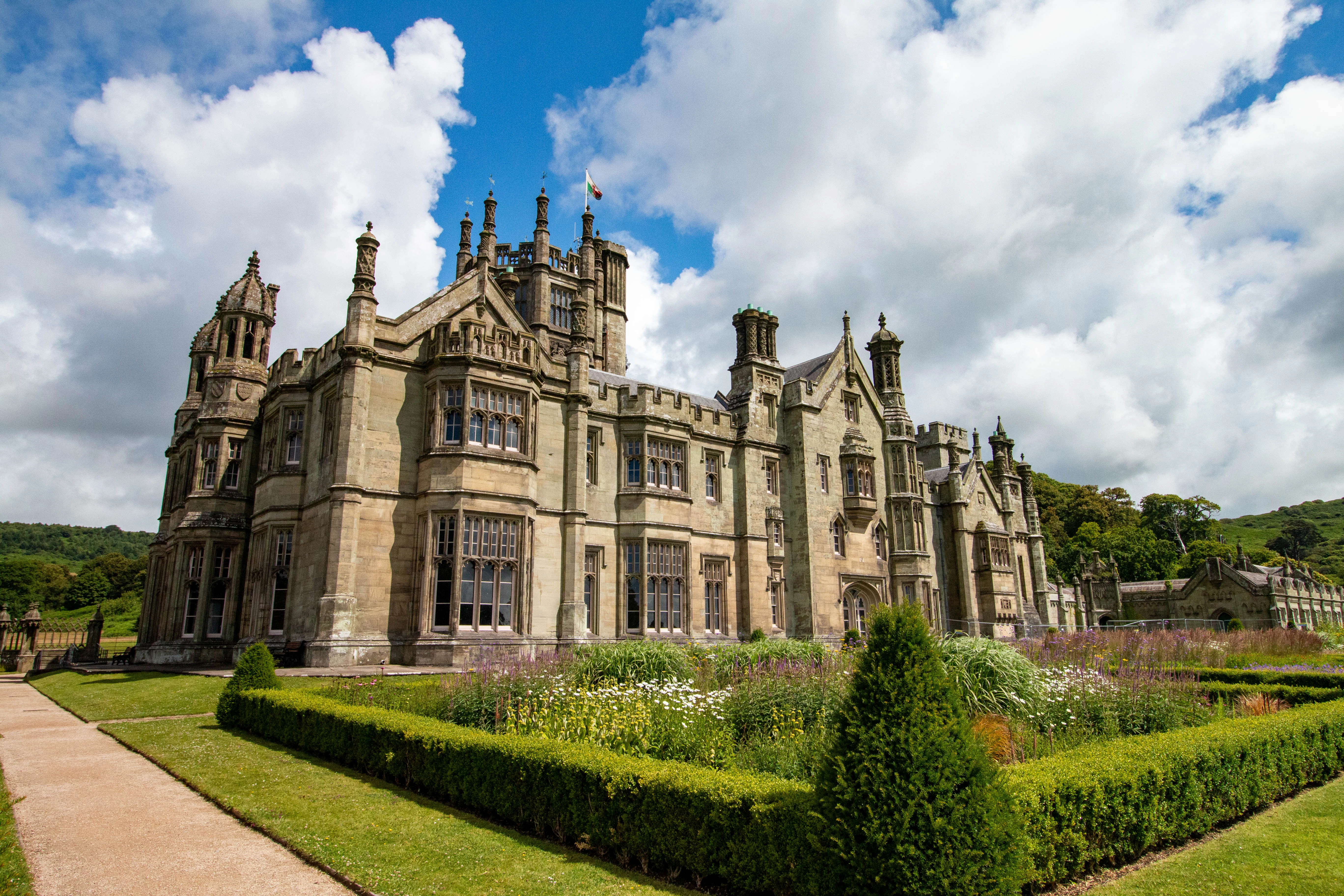 Margam Castle from the side
